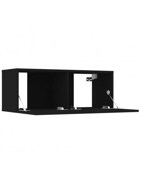 Set Mobili Porta TV 6 pz Nero in Legno Multistrato