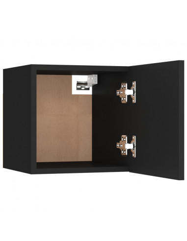 Set Mobili Porta TV 6 pz Nero in Legno Multistrato