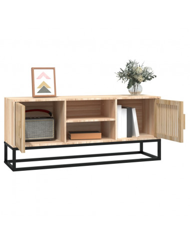 Mobile Porta TV 105x30x45 cm in Legno Multistrato e Ferro