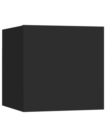 Set Mobili Porta TV 8pz Nero in Legno Multistrato