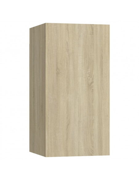 Set di Mobili Porta TV 4 pz Rovere Sonoma in Legno Multistrato