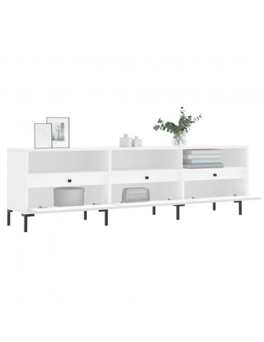 Mobile Porta TV Bianco 150x30x44,5 cm in Legno Multistrato