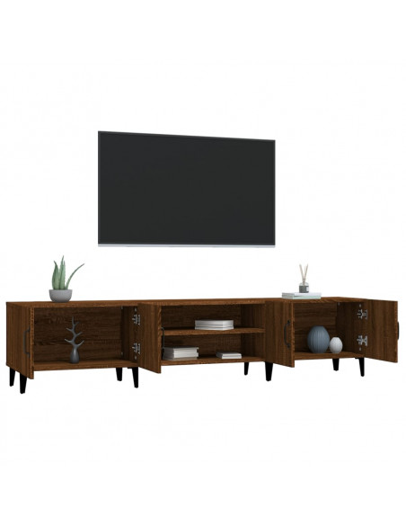 Mobile TV Rovere Marrone 180x31,5x40 cm in Legno Multistrato