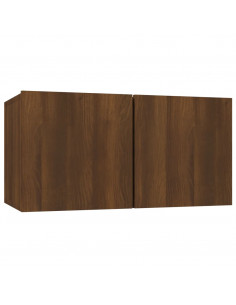 Mobile TV Pensile Rovere Marrone 60x30x30 cm Legno Multistrato 2