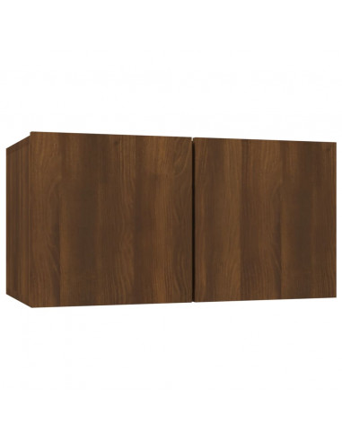 Mobile TV Pensile Rovere Marrone 60x30x30 cm Legno Multistrato