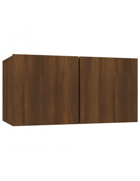 Mobile TV Pensile Rovere Marrone 60x30x30 cm Legno Multistrato
