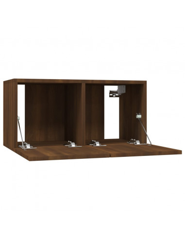 Mobile TV Pensile Rovere Marrone 60x30x30 cm Legno Multistrato