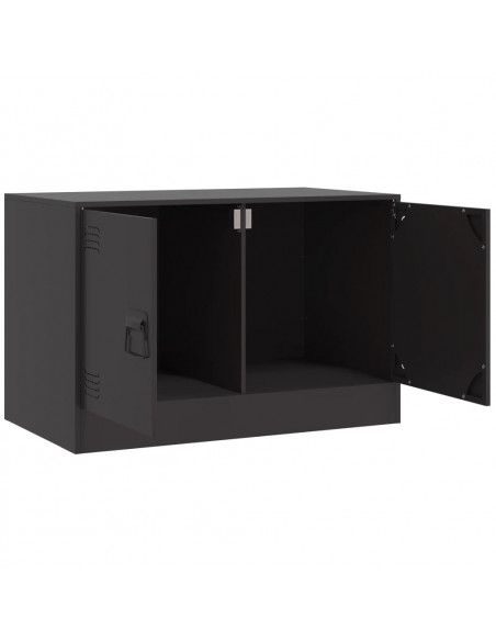 Mobile TV Nero 67x39x44 cm in Acciaio