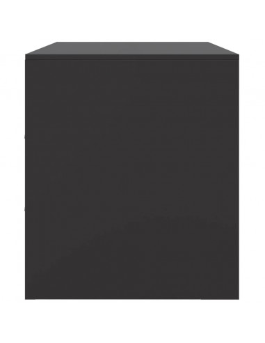 Mobile TV Nero 67x39x44 cm in Acciaio