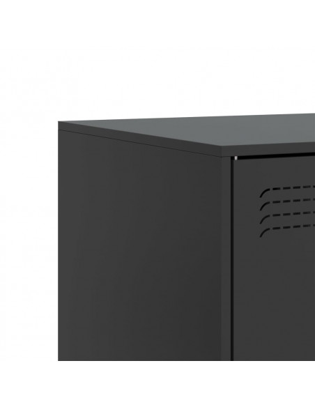 Mobile TV Nero 67x39x44 cm in Acciaio