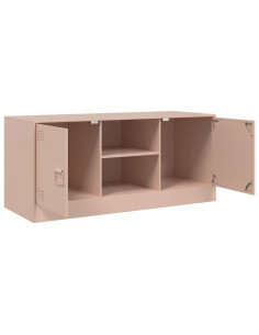 Mobile Porta TV Rosa 99x39x44 cm in Acciaio 2