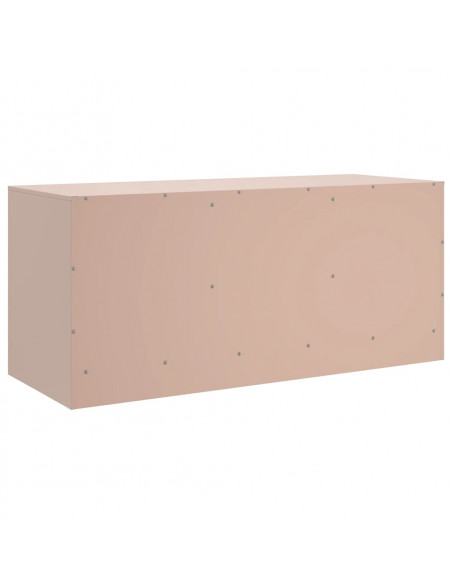 Mobile Porta TV Rosa 99x39x44 cm in Acciaio