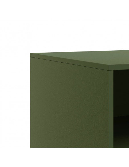 Mobili TV 2 pz Verde Oliva 67x39x44 cm in Acciaio