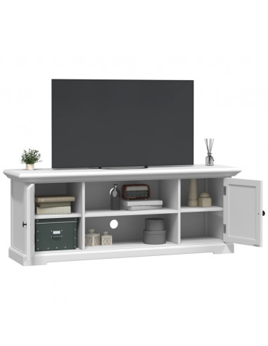 Mobile Porta TV Bianco 110x30x41 cm in Legno Multistrato
