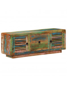 Mobile Porta TV 110x30x40 cm in Legno Massello di Recupero 2