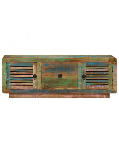 Mobile Porta TV 110x30x40 cm in Legno Massello di Recupero