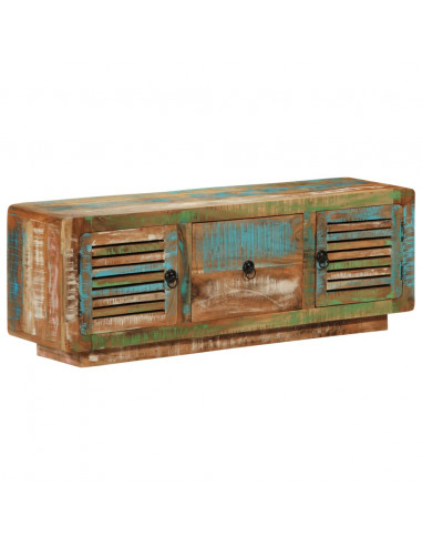 Mobile Porta TV 110x30x40 cm in Legno Massello di Recupero