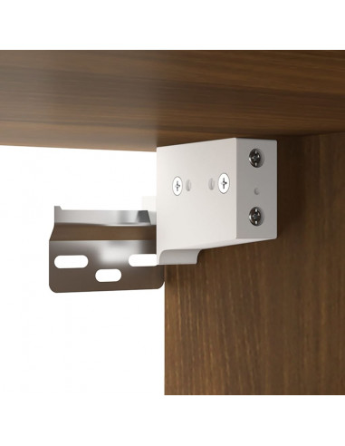 Set Mobili Porta TV 3 pz Rovere Marrone in Legno Multistrato