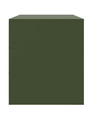 Mobili TV 2 pz Verde Oliva 67x39x44 cm in Acciaio