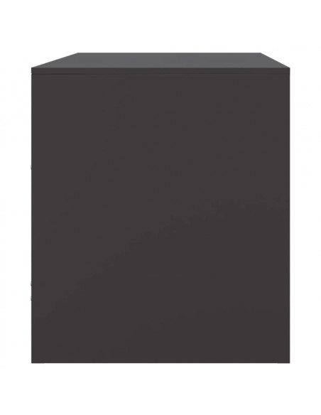 Mobile TV Nero 67x39x44 cm in Acciaio