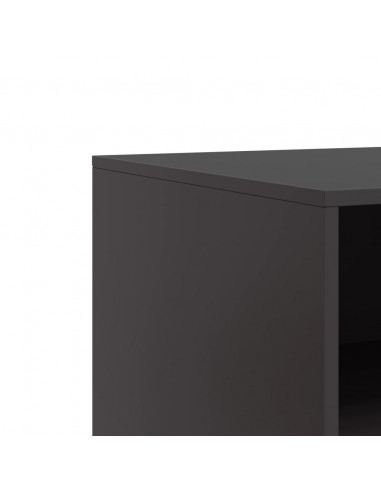 Mobile TV Nero 67x39x44 cm in Acciaio