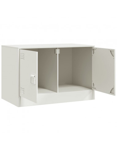 Mobili TV 2 pz Bianchi 67x39x44 cm in Acciaio