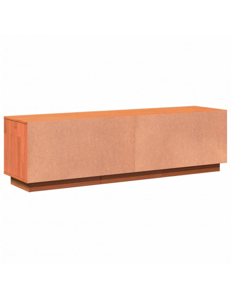 Mobile TV Marrone Cera 140x35x40 cm in Legno Massello di Pino