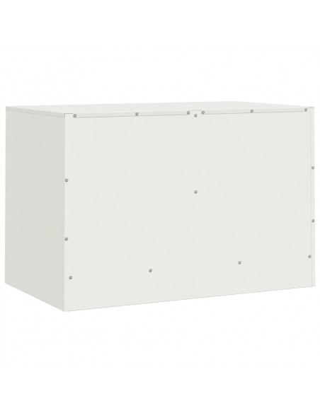 Mobile Porta TV Bianco 67x39x44 cm in Acciaio