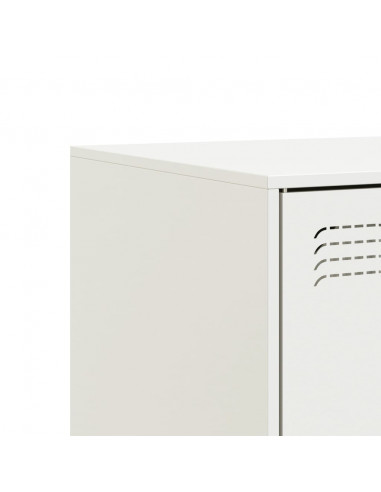 Mobile Porta TV Bianco 67x39x44 cm in Acciaio