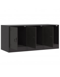 Mobile TV Nero 99x39x44 cm in Acciaio 2