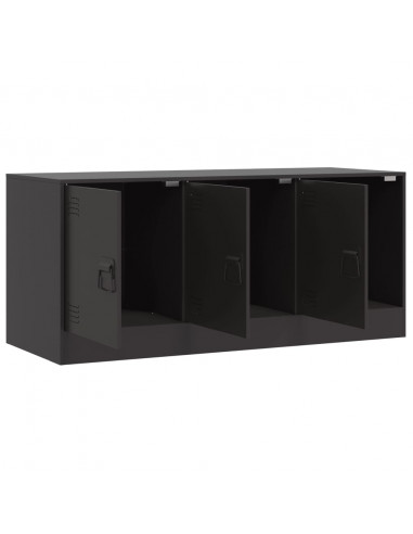 Mobile TV Nero 99x39x44 cm in Acciaio