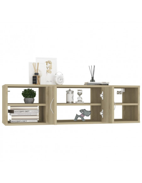 Scaffale a Parete Rovere Sonoma 102x30x29 cm Legno Multistrato