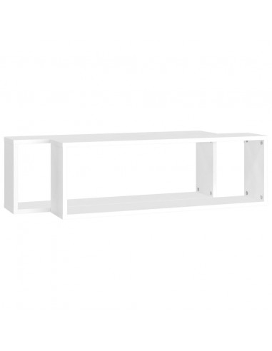Mensole Parete a Cubo 2pz Bianco 80x15x26,5cm Legno Multistrato