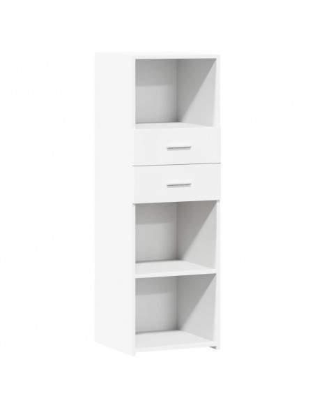 Credenza Bianca 40x42,5x124 cm in Legno Multistrato