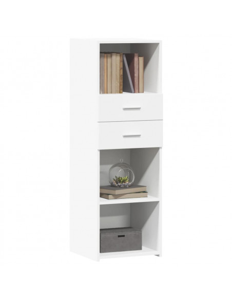 Credenza Bianca 40x42,5x124 cm in Legno Multistrato