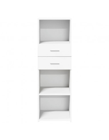 Credenza Bianca 40x42,5x124 cm in Legno Multistrato