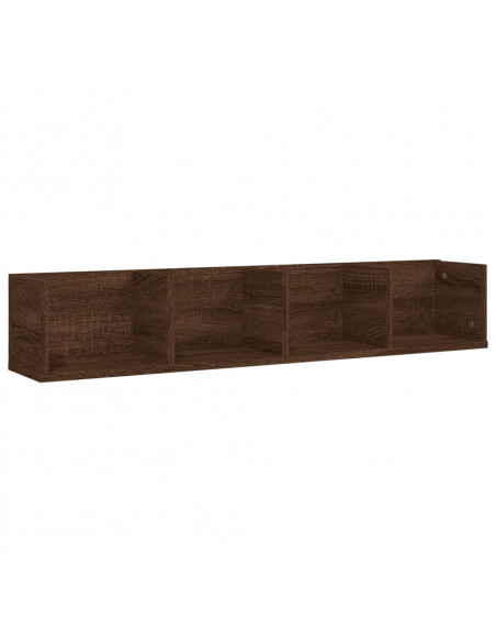 Mensola a Muro CD Rovere Marrone 100x18x18cm Legno Multistrato