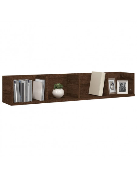 Mensola a Muro CD Rovere Marrone 100x18x18cm Legno Multistrato