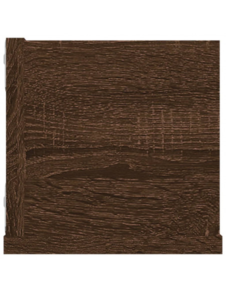 Mensola a Muro CD Rovere Marrone 100x18x18cm Legno Multistrato