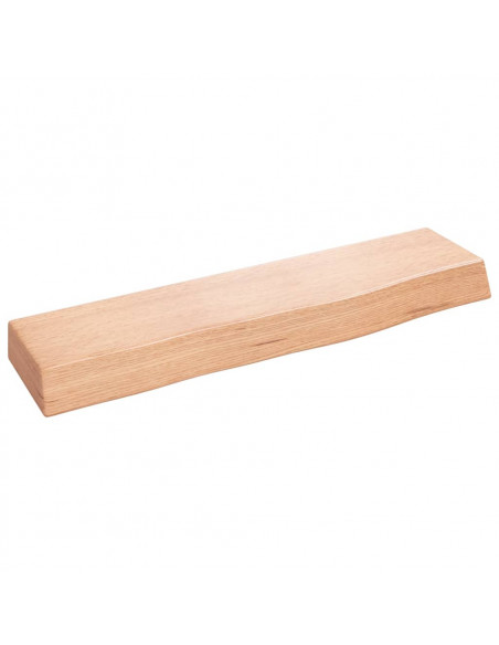 Ripiano Muro Marrone Chiaro 40x10x4 cm Massello Rovere Trattato