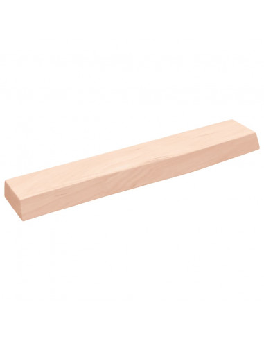 Ripiano a Parete 60x10x4 cm Legno Massello Rovere Non Trattato
