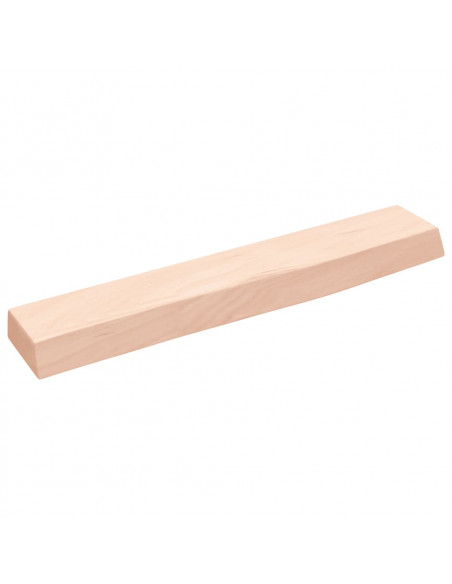 Ripiano a Parete 60x10x4 cm Legno Massello Rovere Non Trattato