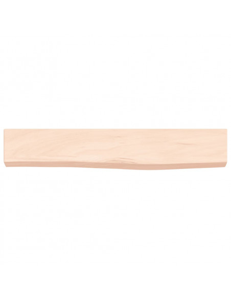 Ripiano a Parete 60x10x4 cm Legno Massello Rovere Non Trattato
