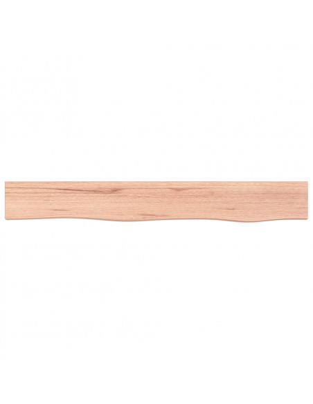 Ripiano Muro Marrone Chiaro 80x10x2 cm Massello Rovere Trattato
