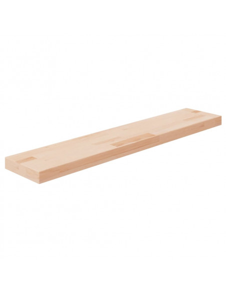 Ripiano 100x20x4 cm Legno Massello di Rovere Non Trattato