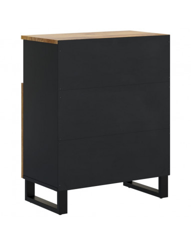 Credenza con 2 Ante 60x33x75 cm in Legno Massello di Mango