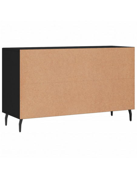 Credenza Nera 100x36x60 cm in Legno Multistrato