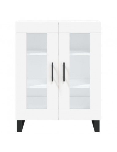Credenza Bianca 69,5x34x180 cm in Legno Multistrato