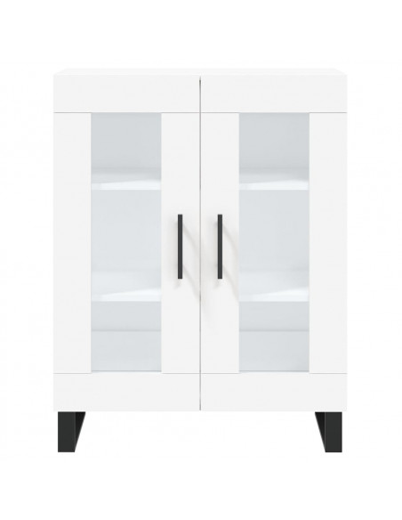 Credenza Bianca 69,5x34x180 cm in Legno Multistrato