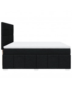 Giroletto a Molle con Materasso Nero 180x200 cm in Tessuto 2